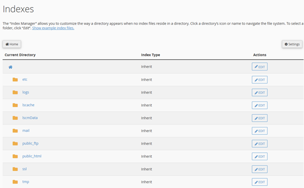 How to Use the Index Manager in cPanel - cPanel Domains Tools